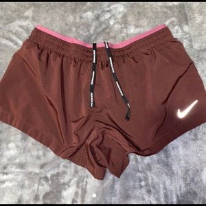 NIKE Women’s Maroon Running Shorts with Pocket